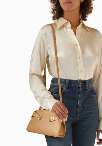 Hug Crossbody Bag in Calfskin Leather