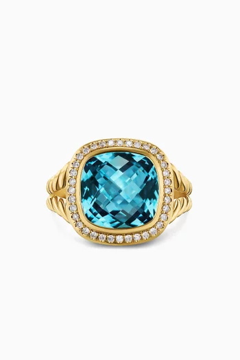 Albion® Diamond Ring in Topaz & 18kt Yellow Gold