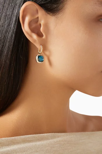 Albion® Diamond Drop Earrings in Topaz & 18kt Yellow Gold