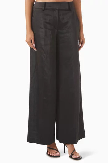 The Eve Wide-leg Pants in Satin