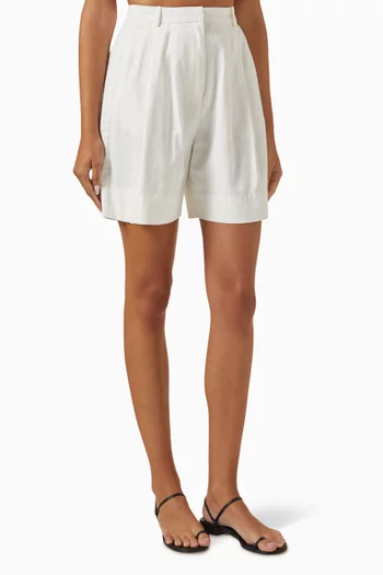 Wesley High-waisted Shorts in Cotton