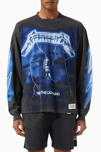 x Metallica Ride The Lightning T-Shirt in Cotton-blend