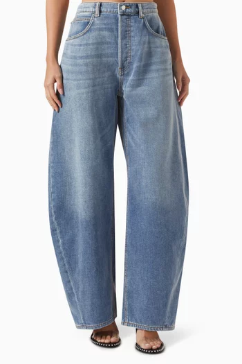 Low-rise Baggy Jeans in Brushed Denim