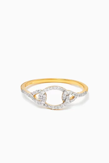 Multi-shaped Diamond Statement Ring in 18kt Gold