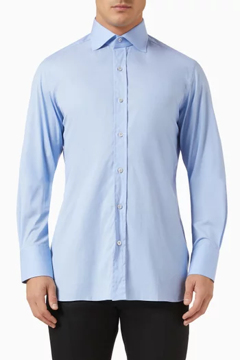 Slim-fit Shirt in Cotton-poplin