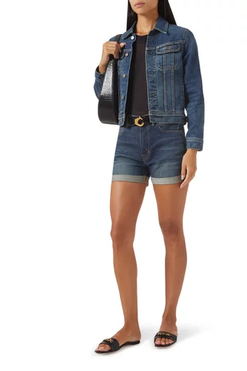 Button-up Jacket in Denim