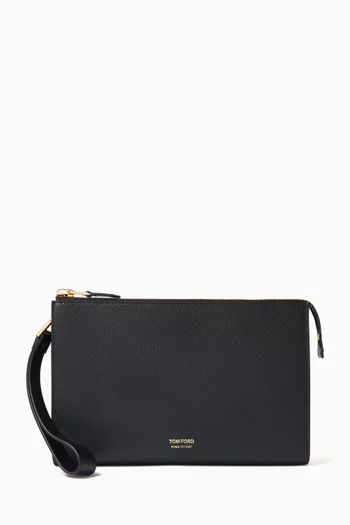 Flat Pouch in Leather