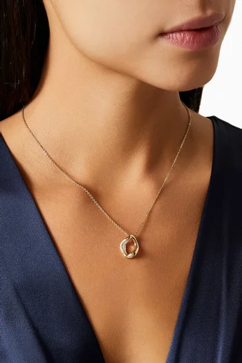 Mini Stream Diamond Necklace in 14kt Gold