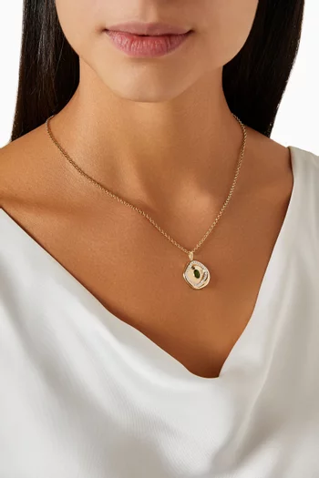 Treasured Diamond & Diopside Necklace in 18kt Gold