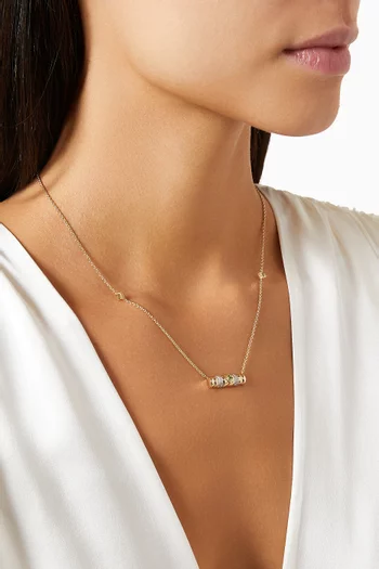 Morphose02 Diamond & Peridot Necklace in 14kt Gold