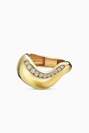 Stream Diamond Ring in 14kt Gold