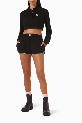 Monogram Cropped Shirt in Cotton