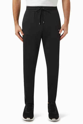 بنطال رياضي بشريط شعار الماركة مزيج قطن