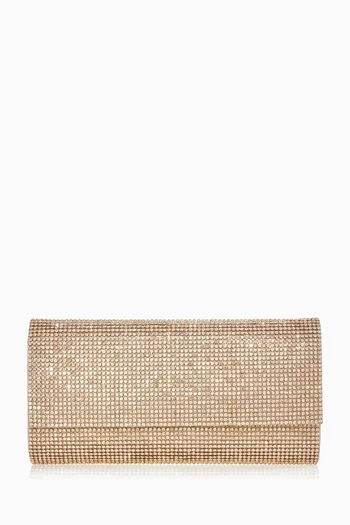 Perry Crystal Clutch in Satin