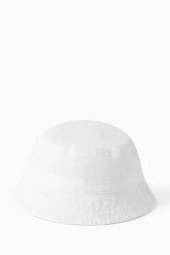 Bear-print Bucket Hat in Cotton