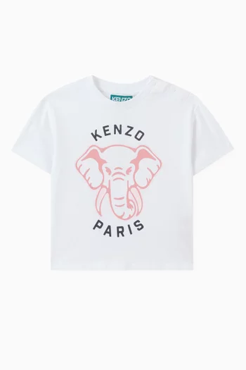 Elephant-logo T-shirt in Organic Cotton