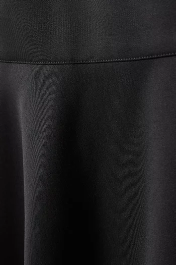 Asymmetric Midi Skirt in Virgin Wool Blend