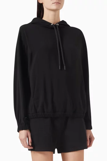 Relaxed-fit Hoodie in Satin