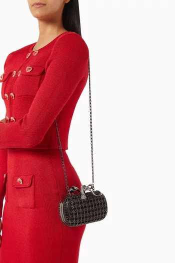 Crystal Clutch in Chainmail & Fabric
