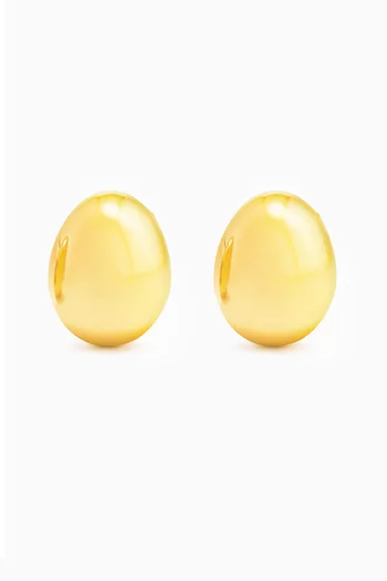 Mini Ovo Stud Earrings in 22kt Gold-plated Bronze