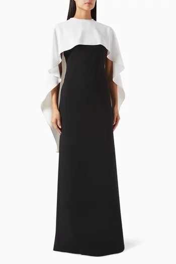 Chiky Draped-panel Maxi Dress in Crepe