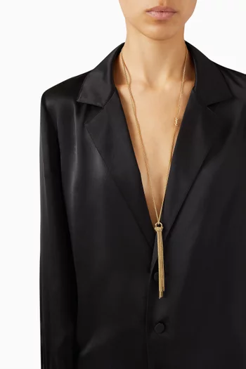 قلادة كاسندر بشرّابات معدن بلون ذهبي