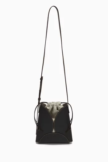 Curve Crossbody Bucket Bag in Leather