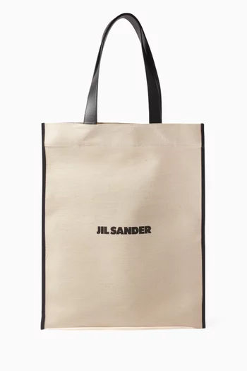 Flat Tote Bag in Cotton