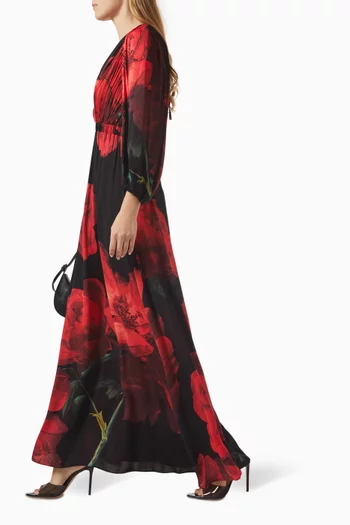 Clarissa Godet Maxi Dress in Viscose