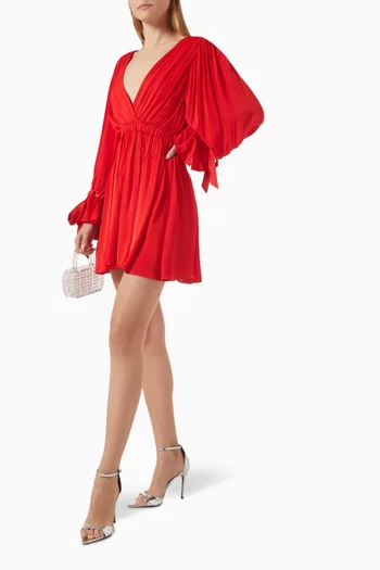 Clarissa Godet Mini Dress in Viscose