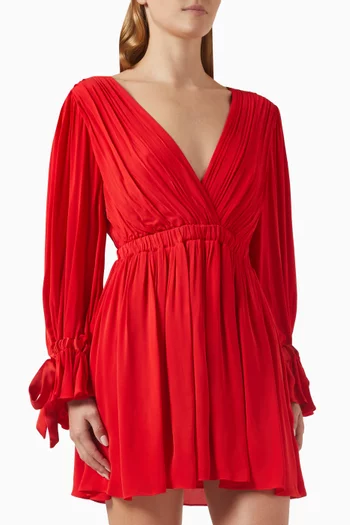Clarissa Godet Mini Dress in Viscose