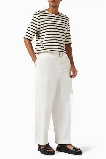 Belted Pants in Cotton