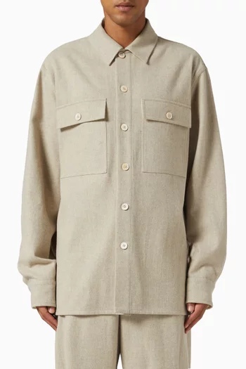 Overshirt in Wool Flannel