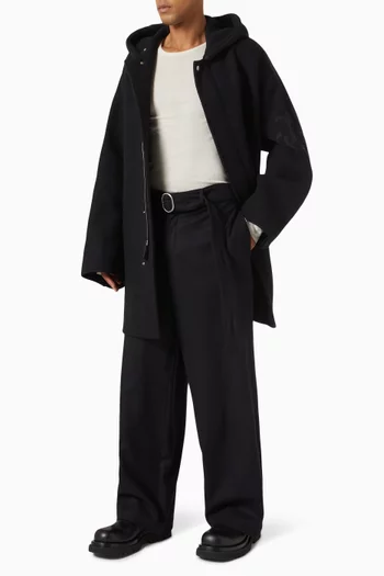Belted Pants in Wool Flannel