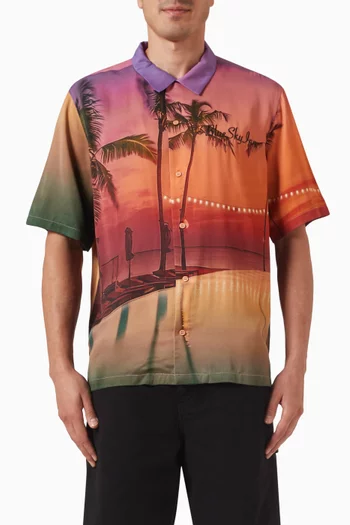 Pool Party Shirt in Satin