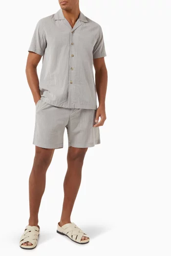 Drawstring Shorts in Seersucker