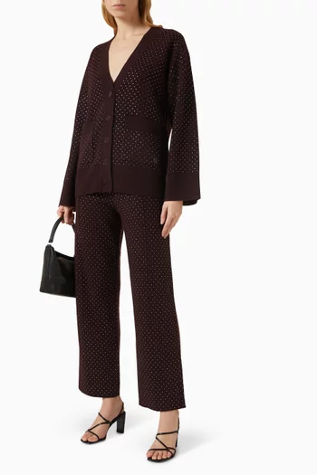 كارديغان مطرز مزيج صوف