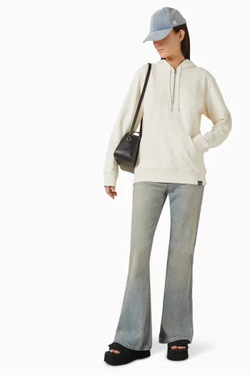 Zipped Hoodie in Cotton-fleece