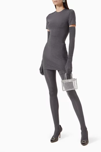 Mini Skirt in Crystal Jersey