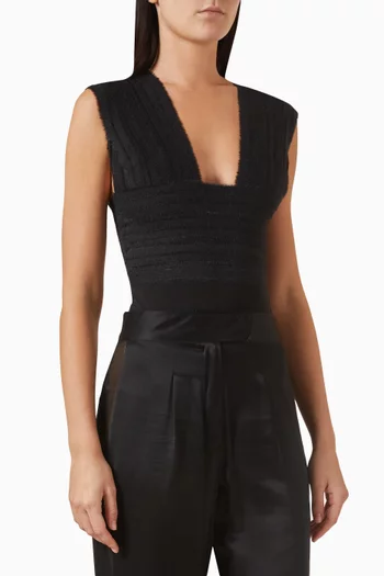 Long Island Textured Bodysuit in Nylon-blend