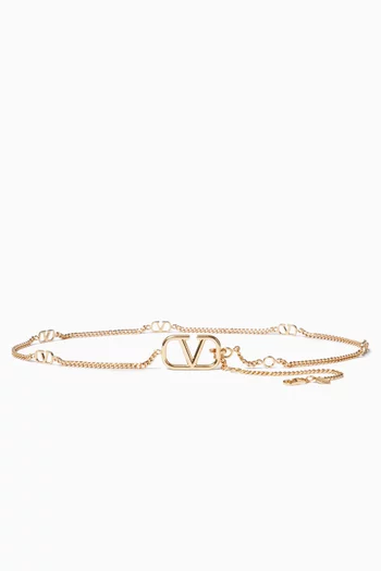 VLOGO Signature Chain Belt in Gold-tone Metal