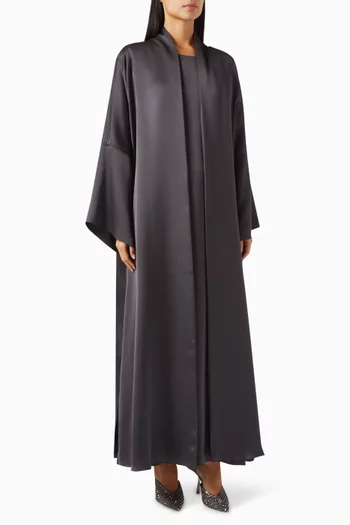 3-piece Abaya Set in Silk-satin