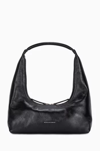 Large Hobo Shoulder Bag in Leather