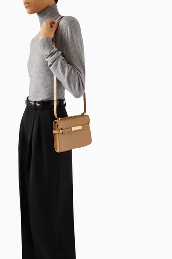 Mini Manhattan Shoulder Bag in Box Leather