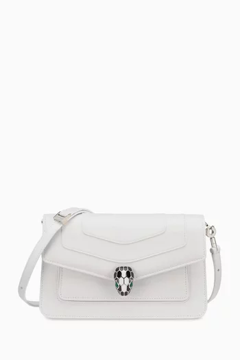 Serpenti Forever East-West Shoulder Bag in Calf Leather