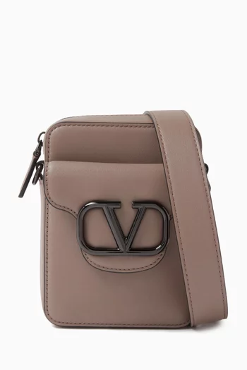 Mini Locò Crossbody Bag in Leather