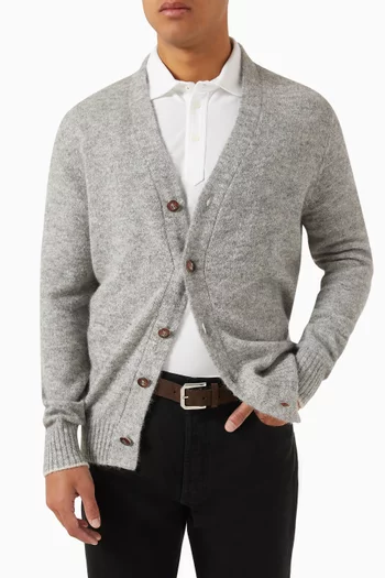 Square Buckle Belt in Reversed Leather