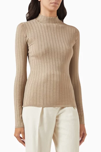 Mockneck Sweater in Cashmere-blend