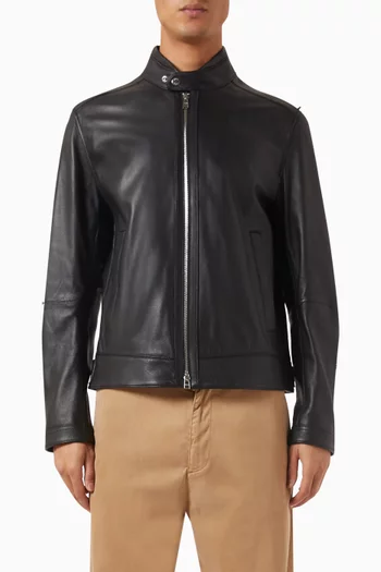 Mansell Jacket in Grained Leather