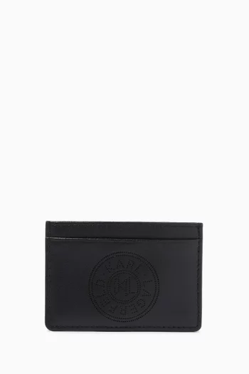 K/Circle Card Holder in Leather